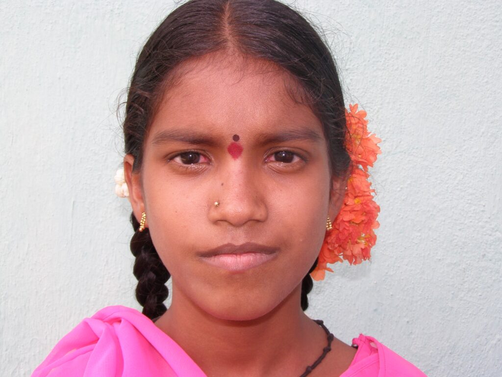 Photograph of girl with good eyesight